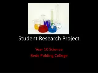 Student Research Project