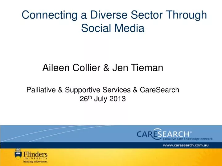 connecting a diverse sector through social media