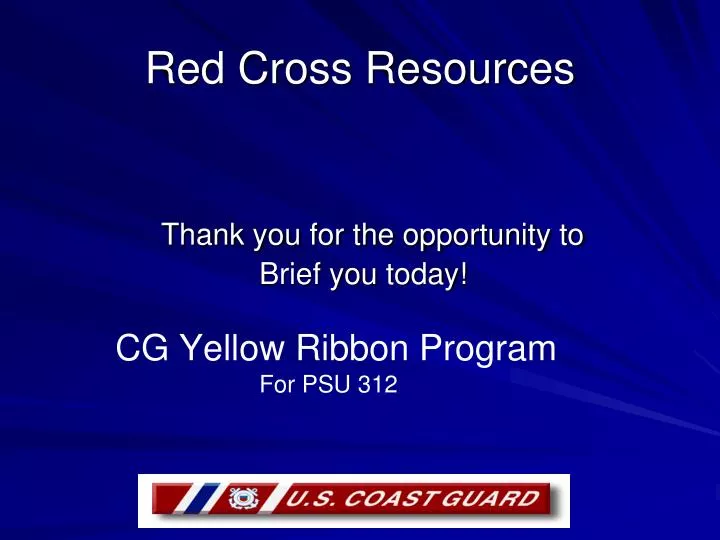 red cross resources