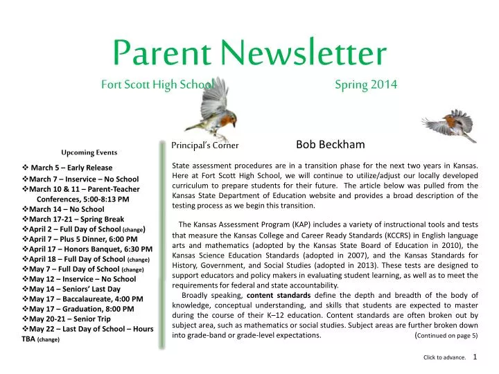 parent newsletter