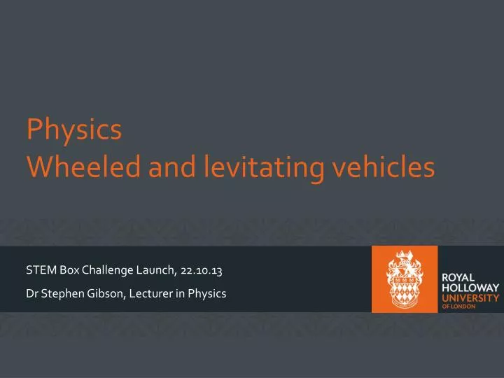 physics wheeled and levitating vehicles