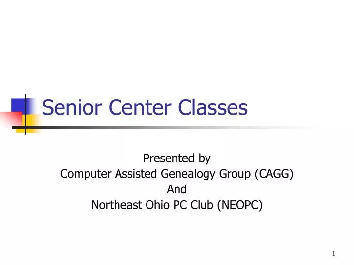 senior center classes
