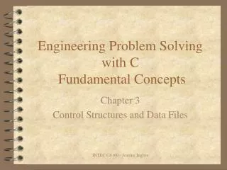 Engineering Problem Solving with C Fundamental Concepts