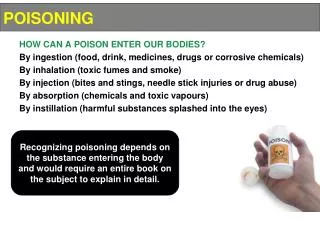 HOW CAN A POISON ENTER OUR BODIES?
