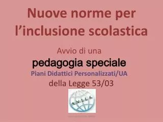 nuove norme per l inclusione scolastica