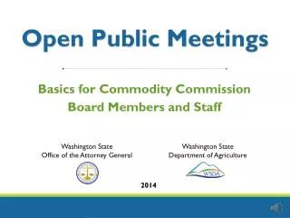 Open Public Meetings