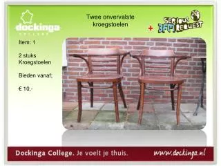 twee onvervalste kroegstoelen