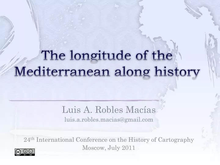 the longitude of the mediterranean along history