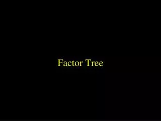 factor tree