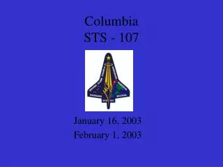 Columbia STS - 107