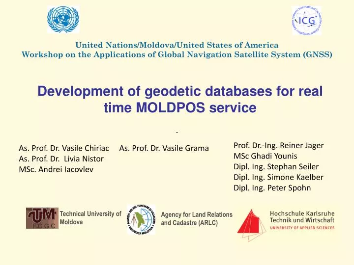 development of geodetic databases for real time moldpos service