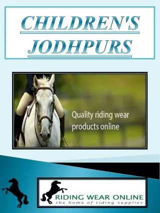 Childrens Jodhpurs