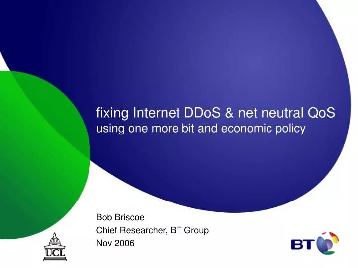 fixing internet ddos net neutral qos using one more bit and economic policy