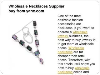 Wholesale Necklaces Supplier
