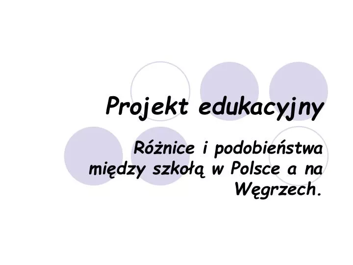 projekt edukacyjny