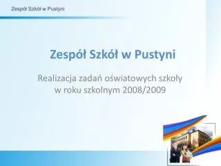 zesp szk w pustyni