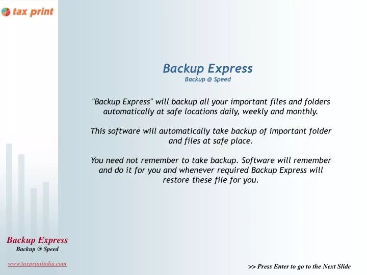 backup express backup @ speed