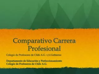 comparativo carrera profesional