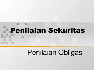 penilaian sekuritas