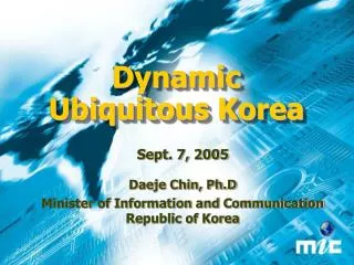 Dynamic Ubiquitous Korea