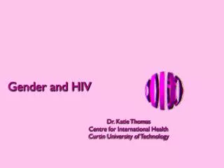 Gender and HIV
