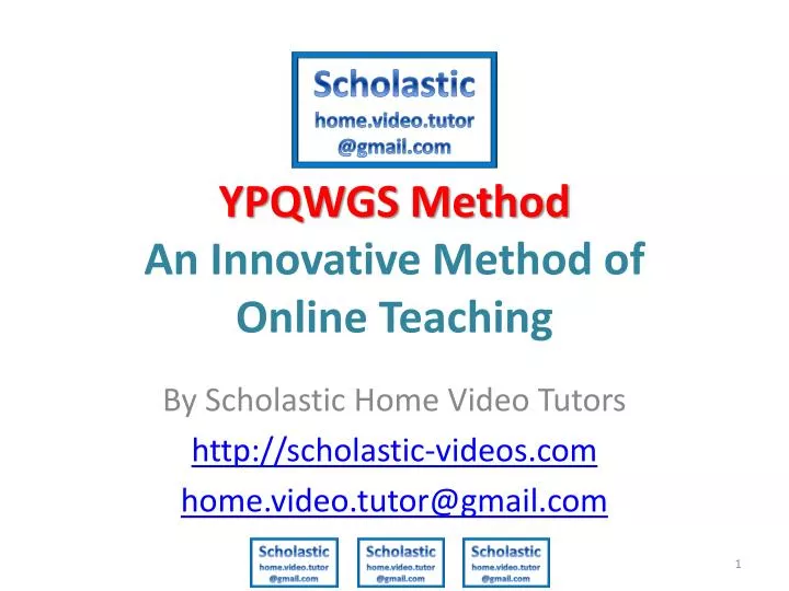 ypqwgs method an innovative method of online teaching