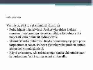 puhuminen