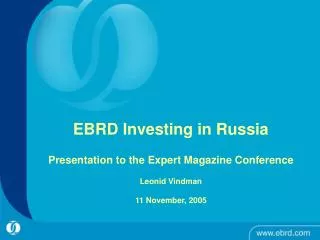 Russian Financial Market Developments EBRD Activities and Case Studies