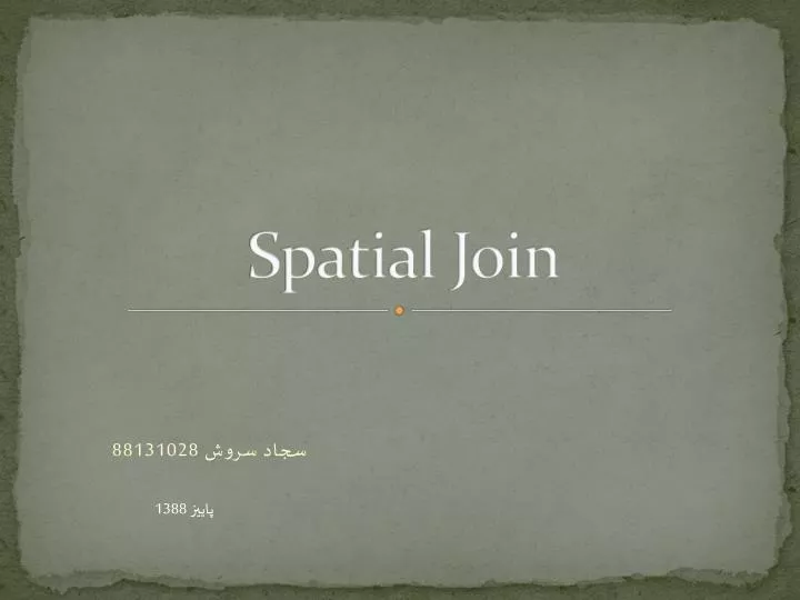 spatial join