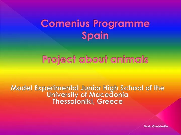 comenius programme spain project about animals