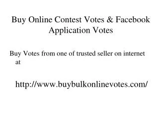Buy Online Votes