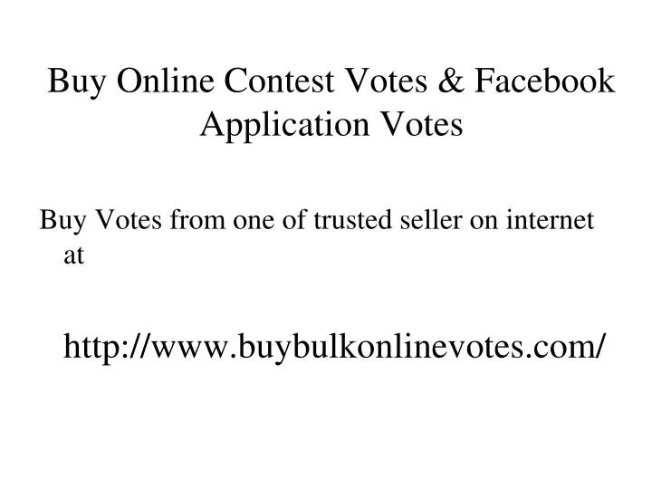 buy online contest votes facebook application votes
