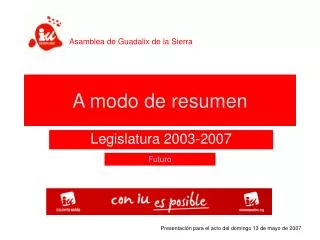 a modo de resumen