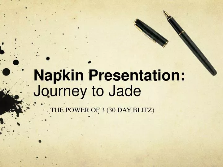 napkin presentation journey to jade