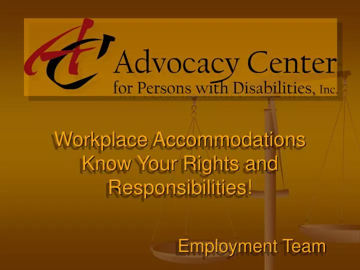 workplace accommodations know your rights and responsibilities