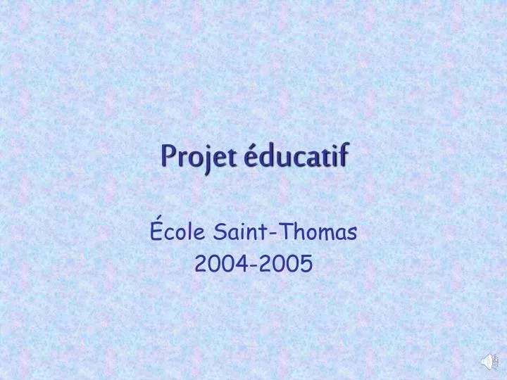 projet ducatif