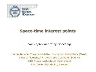 Space-time interest points