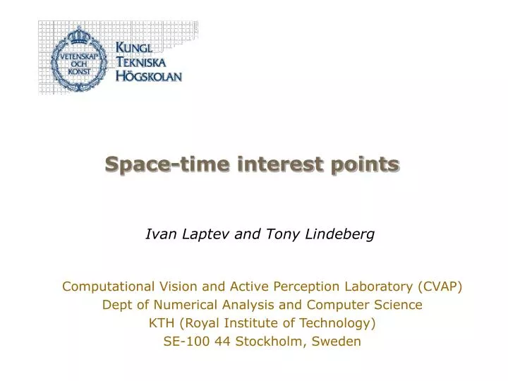 space time interest points