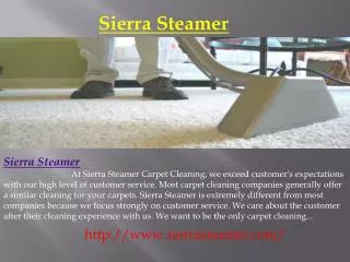 Residential Carpet, Steam and Upholstery Cleaning - Reno NV