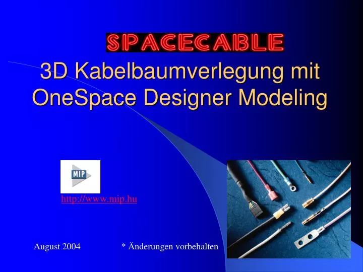 3d kabelbaumverlegung mit onespace designer modeling