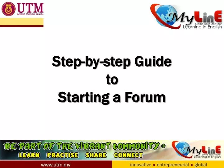 step by step guide to starting a forum