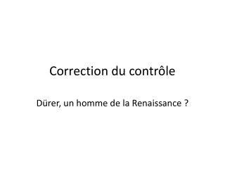 correction du contr le
