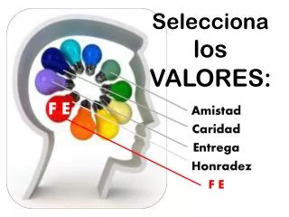 selecciona los valores