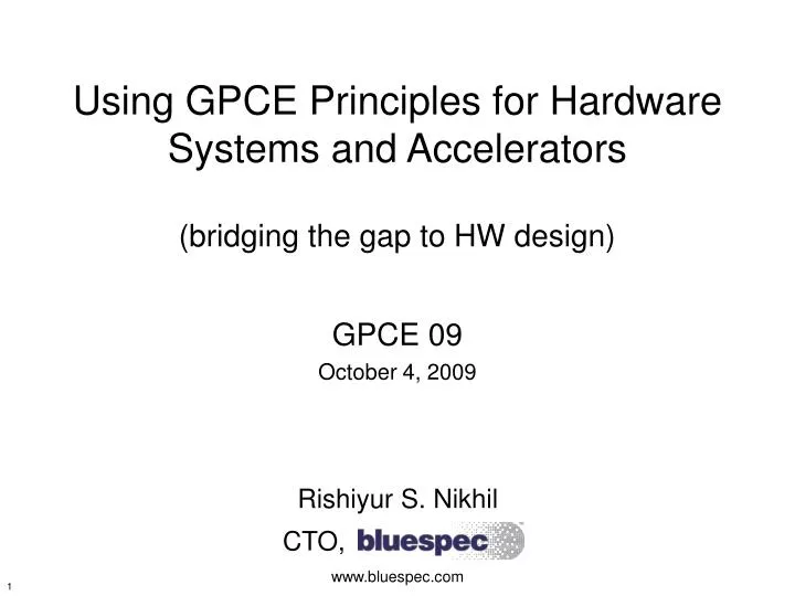 bridging the gap to hw design