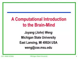 A Computational Introduction to the Brain-Mind