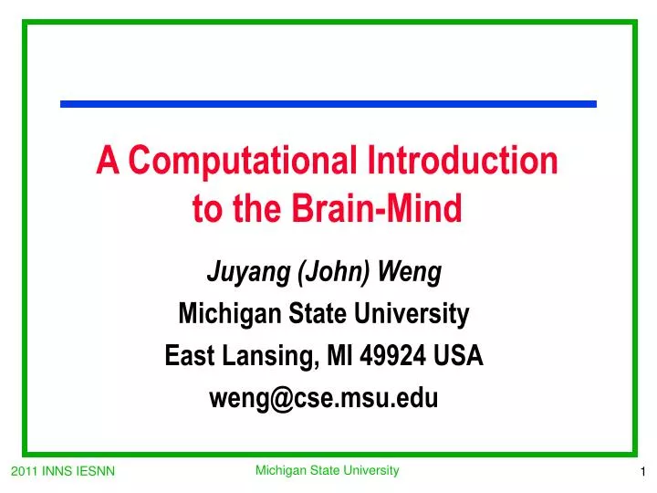 a computational introduction to the brain mind