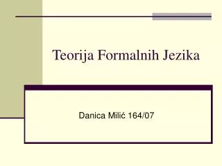 teorija formalnih jezika