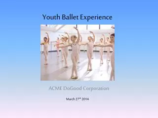 Youth Ballet Experience