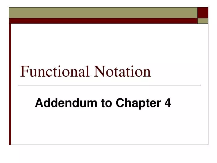 functional notation