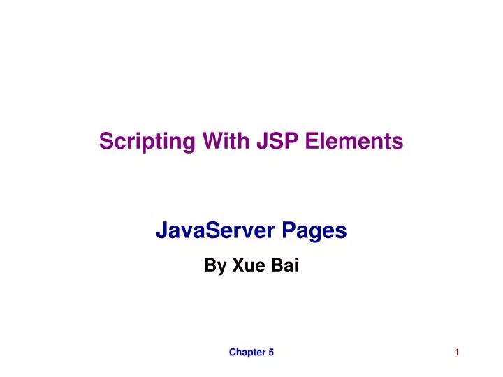 scripting with jsp elements